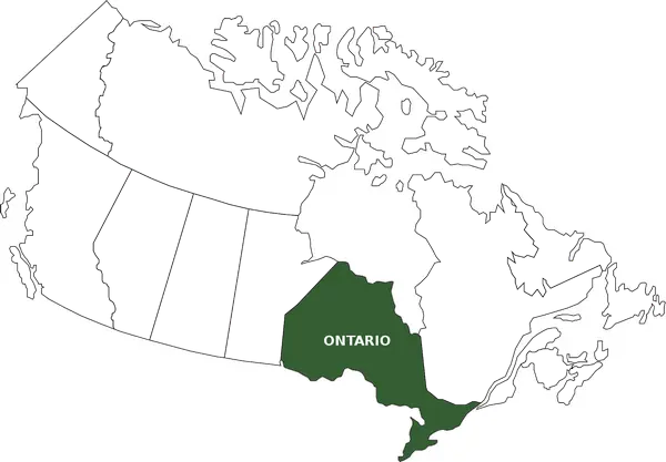 Map of Ontario Canada